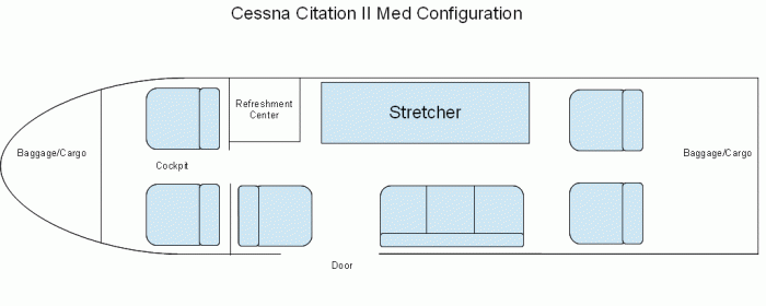Cessna Citation II Medical Configuration